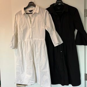 White button up dress